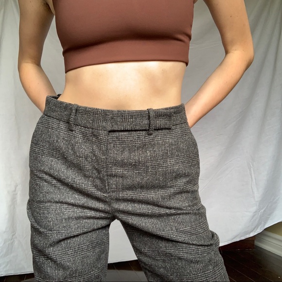 Plain Charcoal Zara Straight Leg Dress Pants - Picture 5 of 9